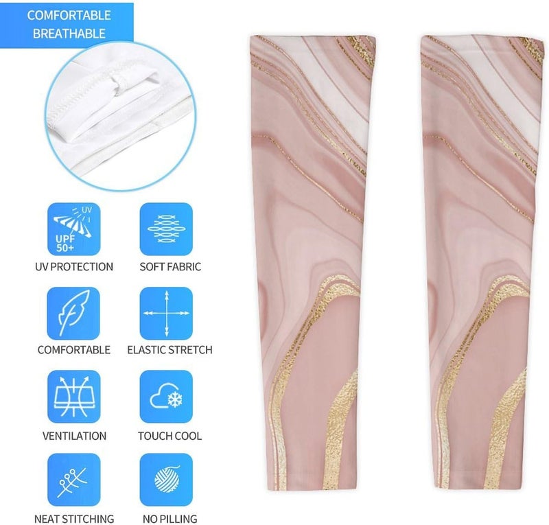 QiErDesign Marble Sports Compression Arm Sleeves for Men & Women - Youth Arm Sleeve Baseball Volleyball Sleeves & Basketball Sleeve - Image 4